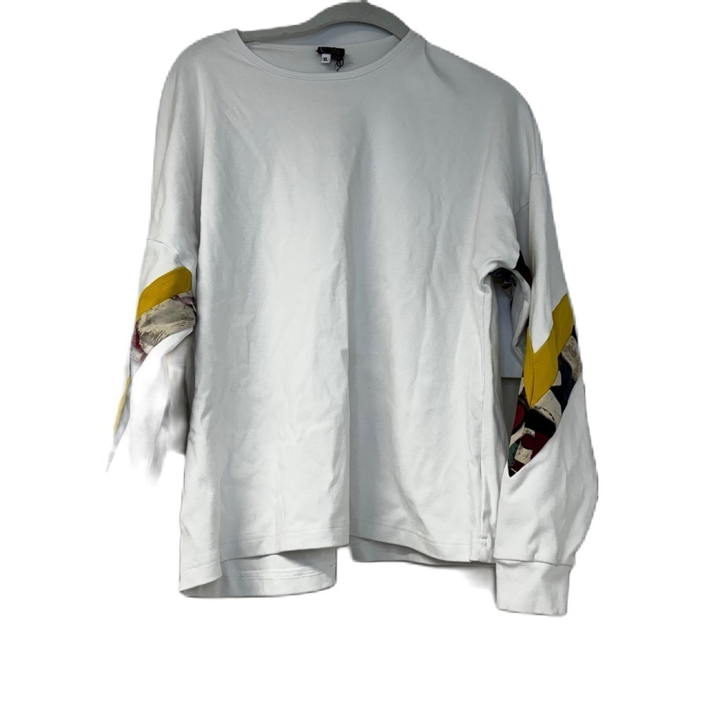 Spades XL womans white casual fashion design sweatshirt fun long sleeve mod
